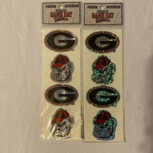 Georgia Bulldogs Prism Sticker Sheets (Pack of 2) NWT
